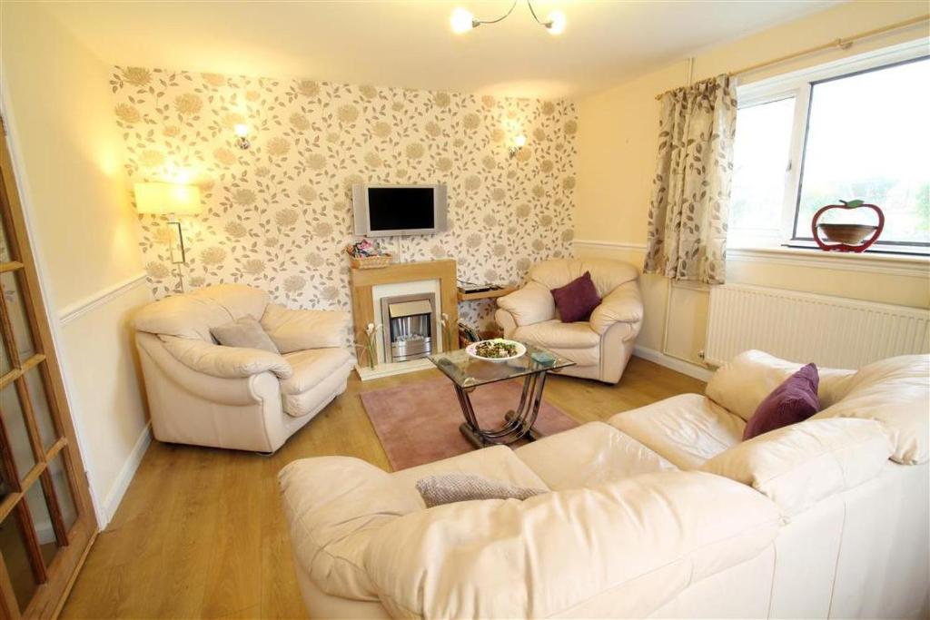 a living room with two white couches and a fireplace at 1 Bed in Bishopston oc-hh648 in Bishopston
