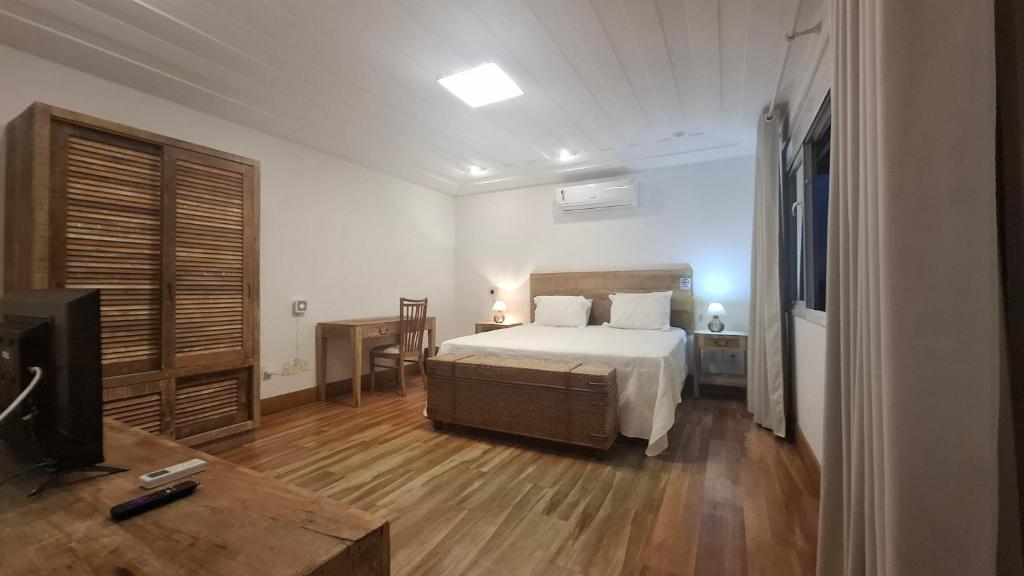 En eller flere senge i et værelse på Casa Lila - Casa com Espetacular View