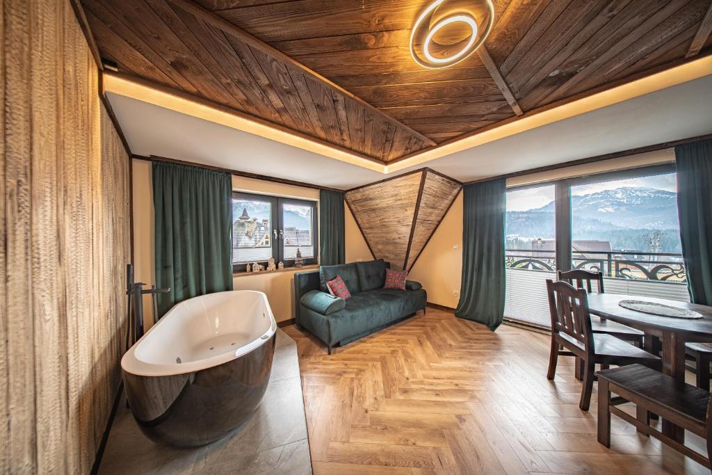 Et opholdsområde på Apartamenty Premium Rysulówka