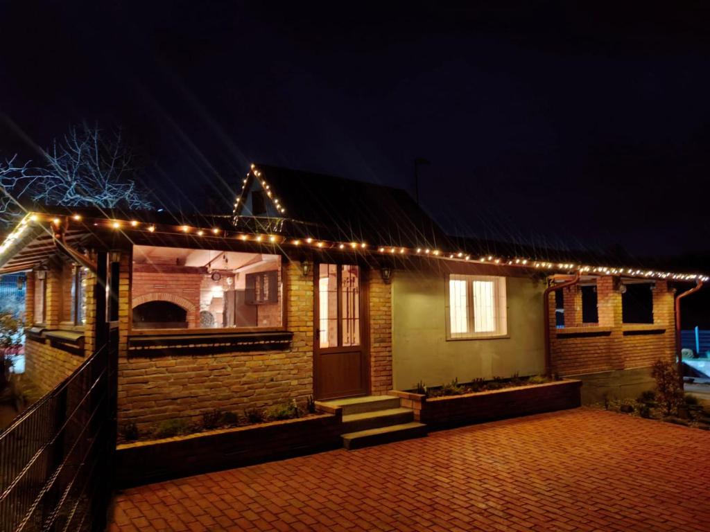 Bygningen som feriehuset ligger i