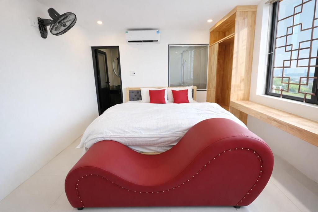 Postel nebo postele na pokoji v ubytování Habibi Hotel