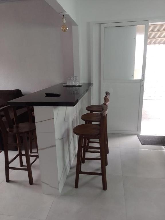 Kuchyň nebo kuchyňský kout v ubytování Lar Armação