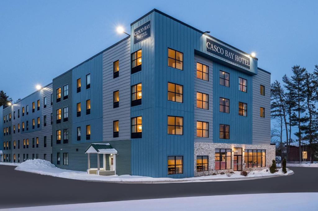 a rendering of the exterior of a building at Casco Bay Hotel Portland Airport - Maine Mall, an Ascend Collection Hotel in South Portland