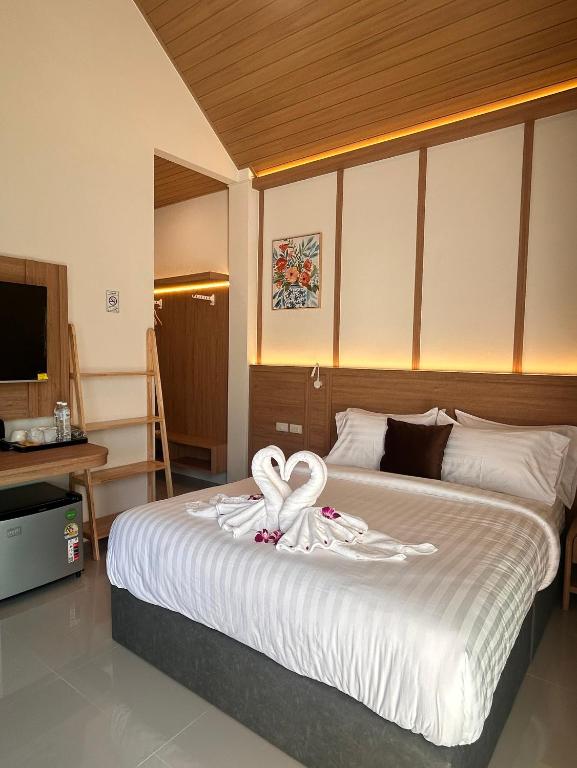 Giường trong phòng chung tại Annrin cafe & Resort