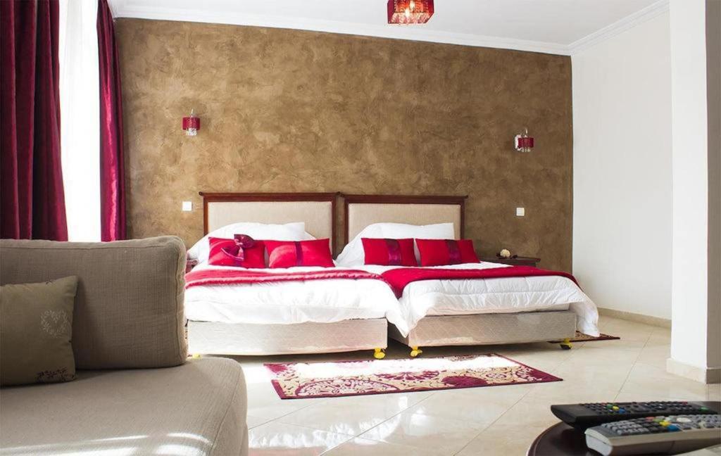 Postel nebo postele na pokoji v ubytování Hotel Angle Atlas & Spa