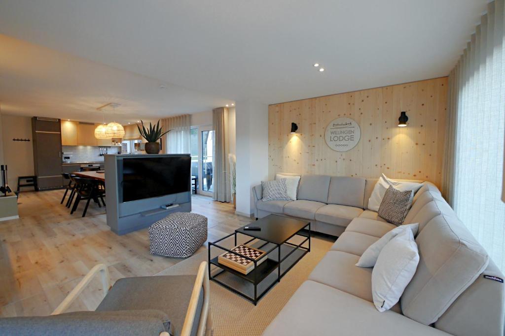 Posezení v ubytování First-Class Domizil WILLINGEN-LODGE in zentraler Lage!