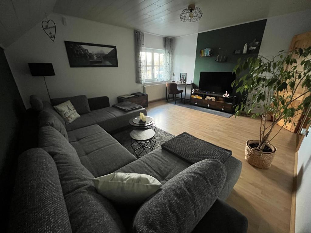 Posezení v ubytování Wohnung in Steimel