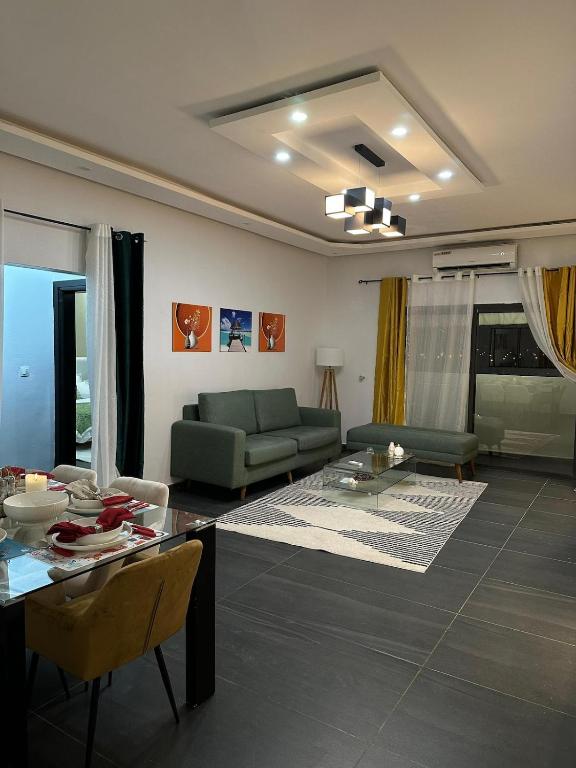 Khu vực ghế ngồi tại résidence Manolie