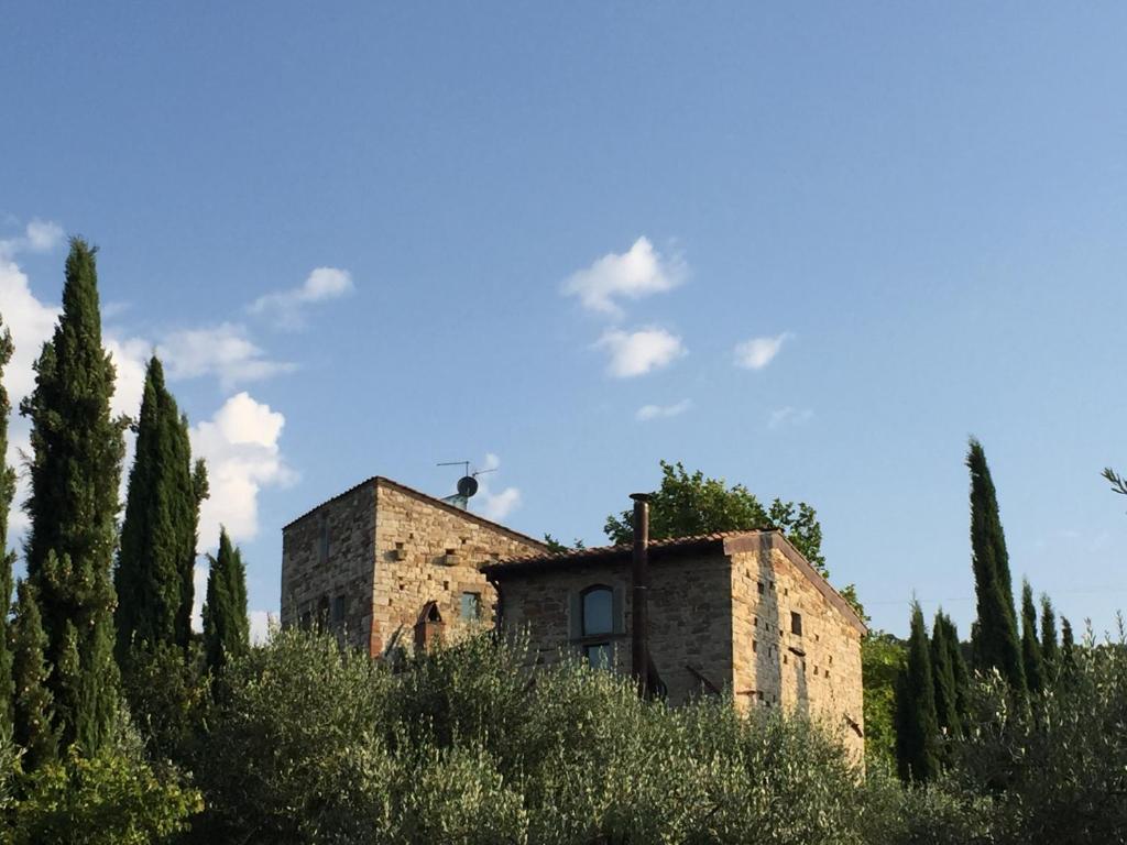 a building on top of a hill with trees at Villa Palagio in Settignano