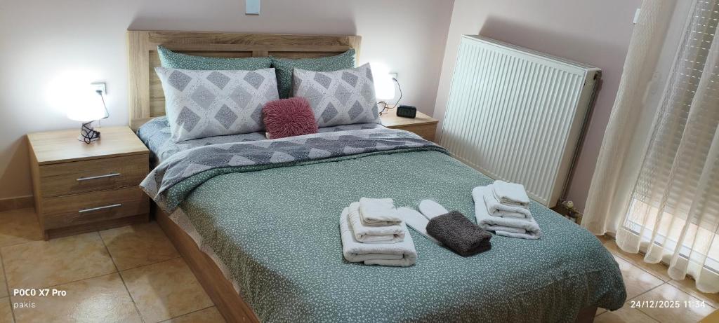 Giường trong phòng chung tại Δ2