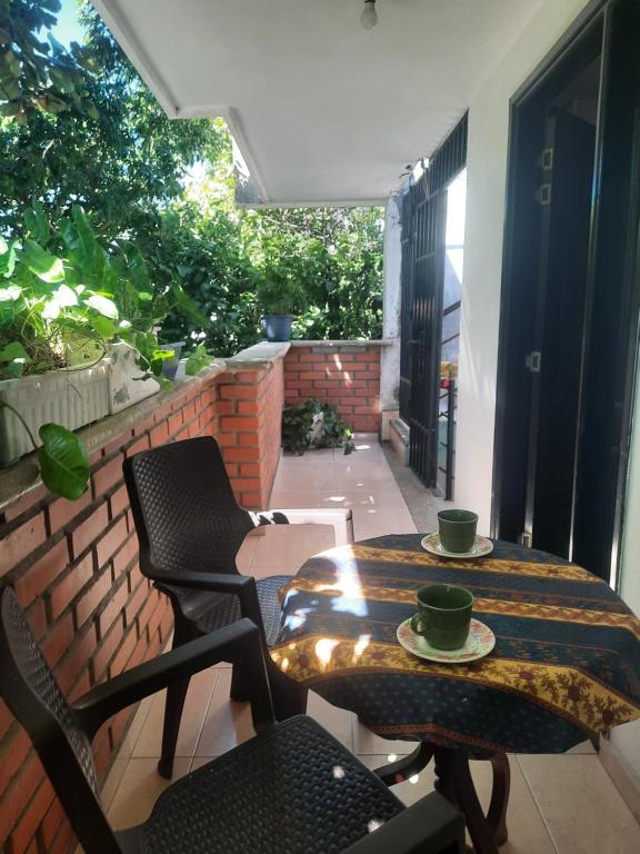 Et opholdsområde på Hostal Santa Maria City