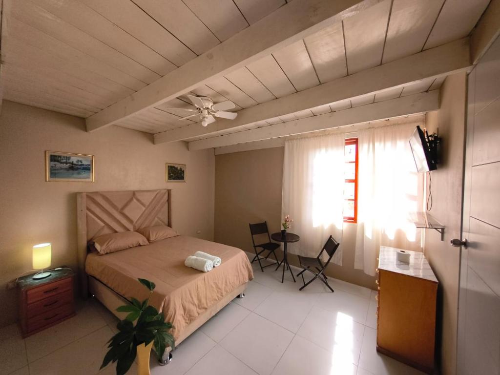 Et opholdsområde på Hospedaje El Cairo