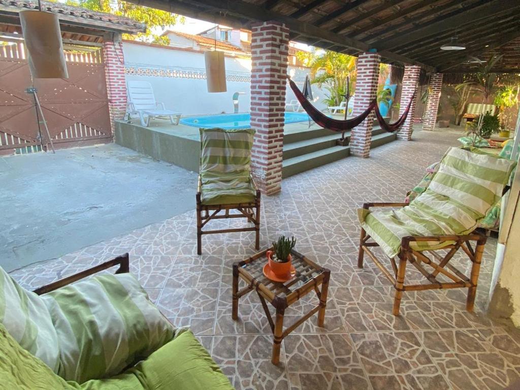 Et opholdsområde på Casa Hostel Itaparica