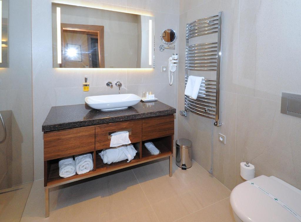 Koupelna v ubytování Hotel Kramer