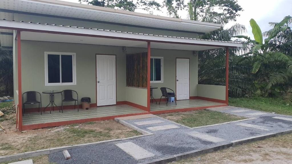 Bygningen som resortet ligger i