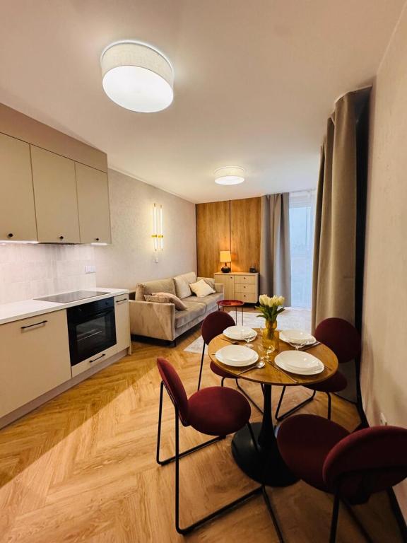 Køkken eller tekøkken på AparatmentySnu, Dębowa I