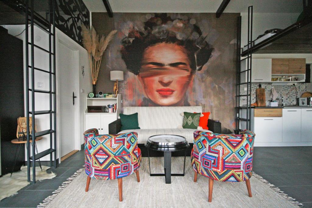 Et opholdsområde på VIVA LA VIDA Lake house