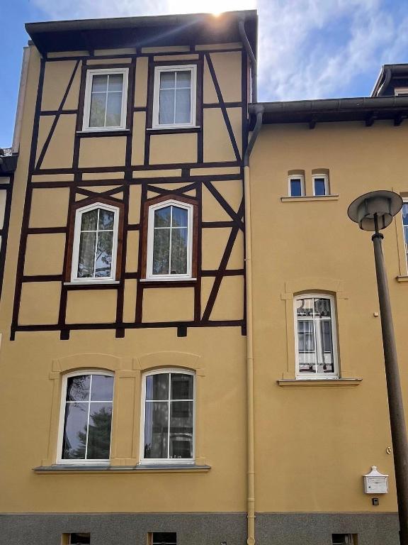 een vakwerkhuis in de oude stad bij Mathilde in Quedlinburg