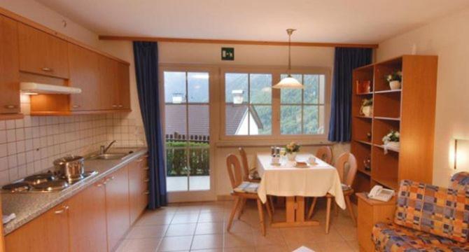 Kuchyň nebo kuchyňský kout v ubytování Residence Sonneck