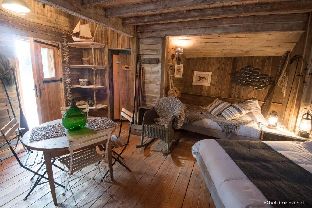 Et opholdsområde på Cabane du Pêcheur