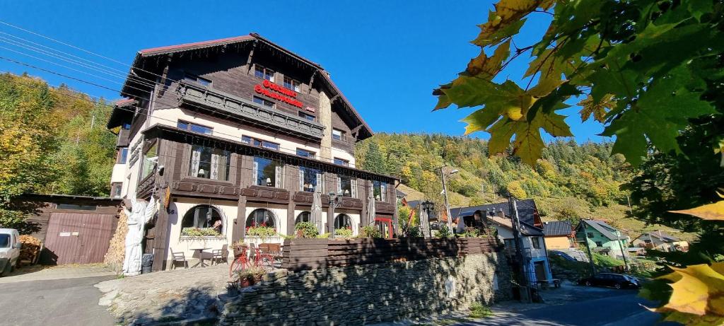 Bygningen som pensionatet ligger i