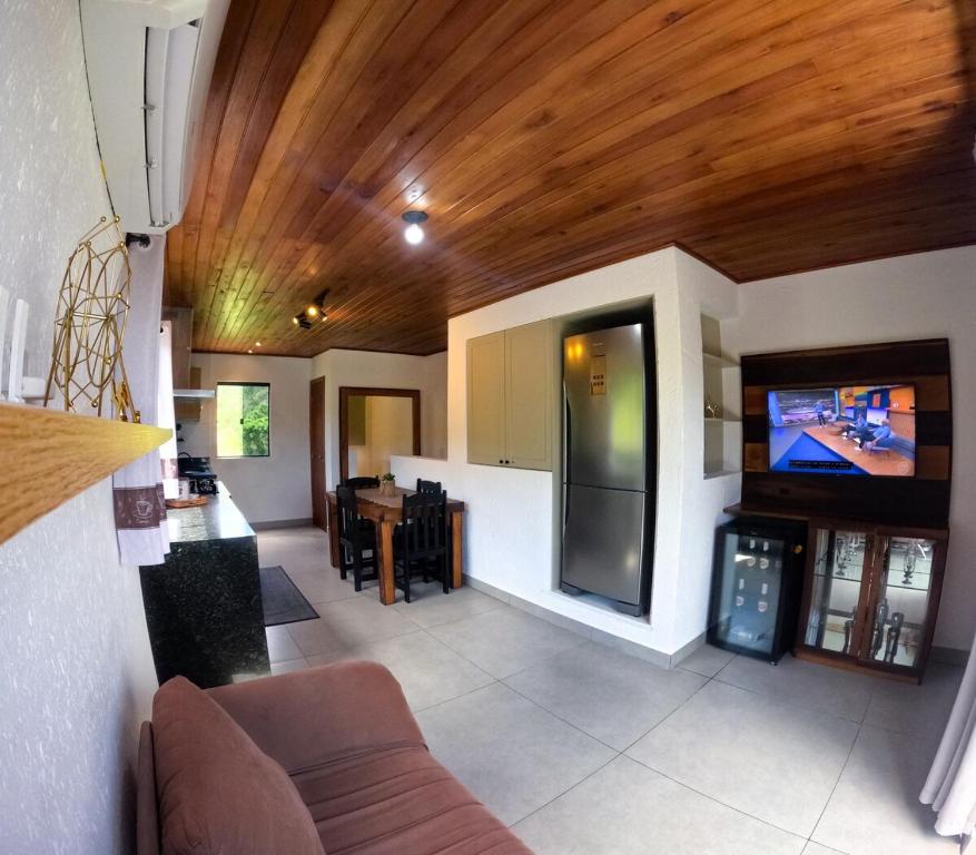 TV a/nebo společenská místnost v ubytování Brisa mar e cachoeira