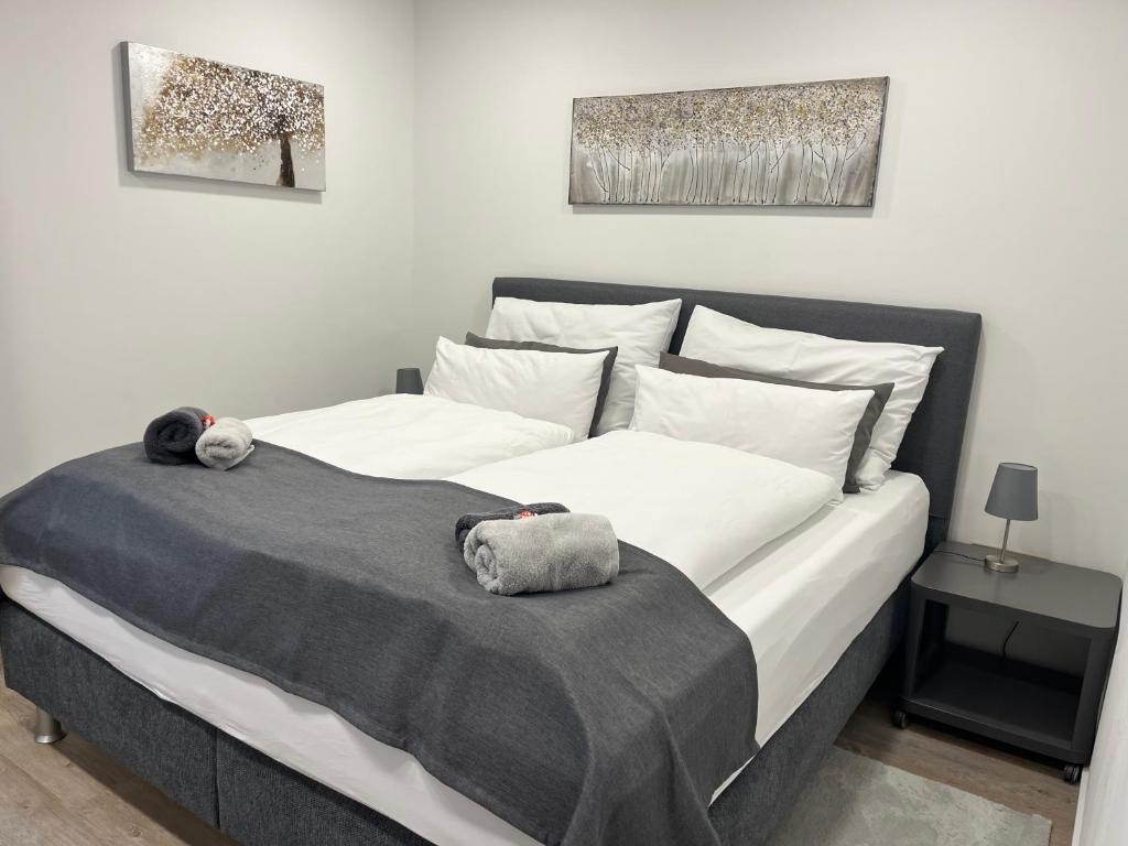 Postel nebo postele na pokoji v ubytování Rosis Appartement