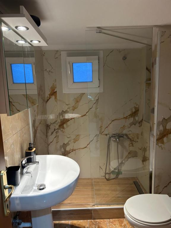 Et badeværelse på Cozy flat in Kilkis