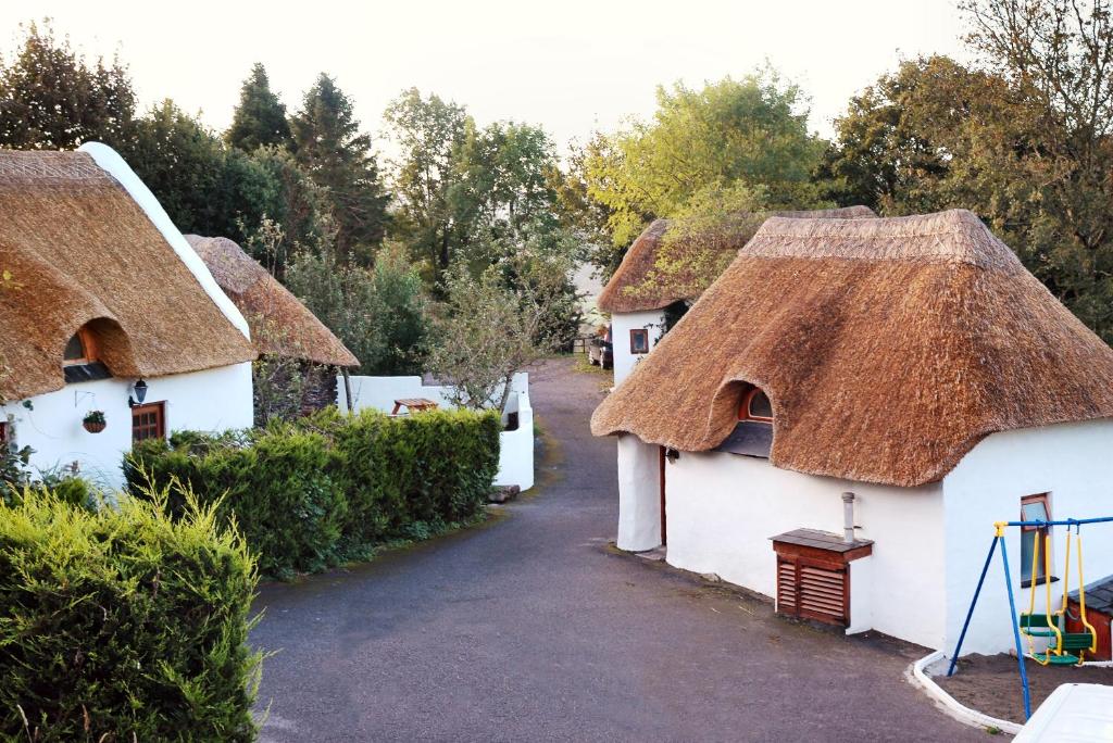 a row of thatched cottages in a village at Thatched 2persons Cottage in Currahy Bridge