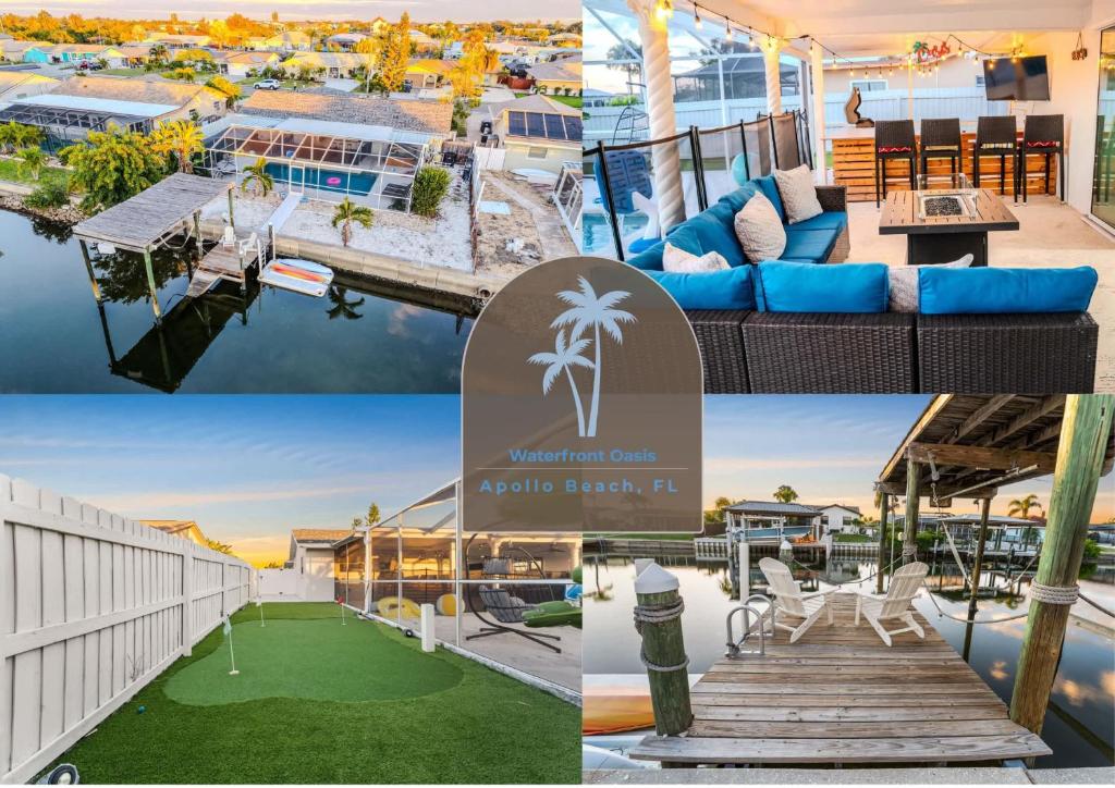 En balkon eller terrasse på Private Dock Heated Pool Hot Tub Game Room Fun