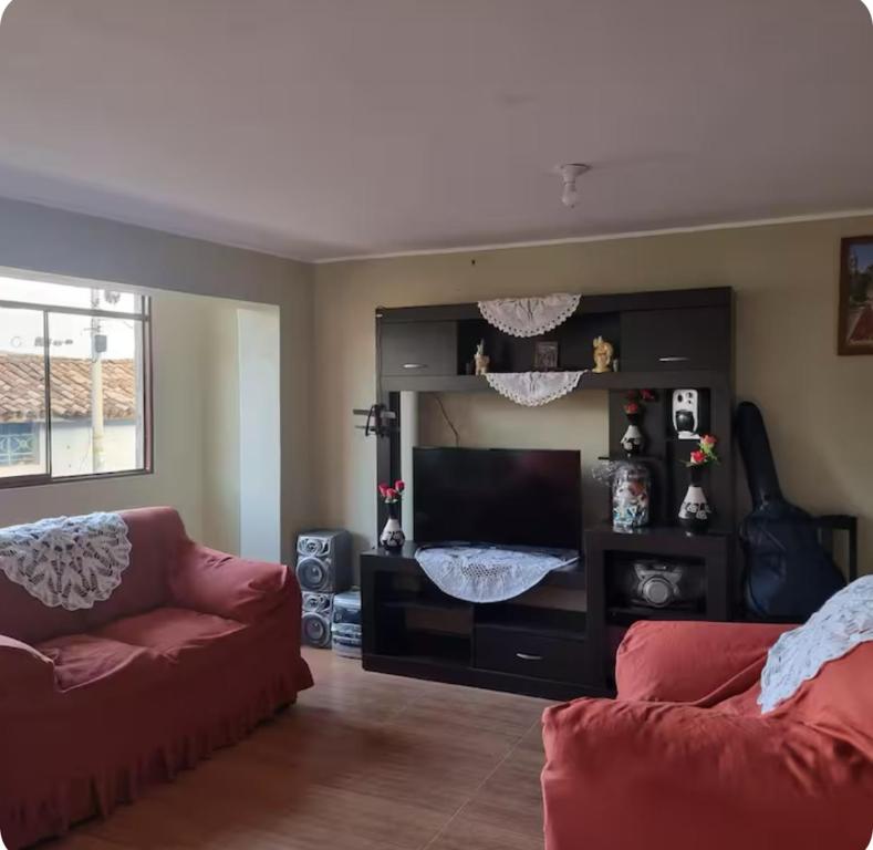 Et opholdsområde på Habitación Los Solises