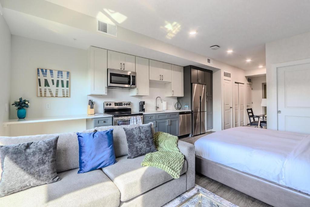 Nhà bếp/bếp nhỏ tại Landing Beautiful Studio Gym