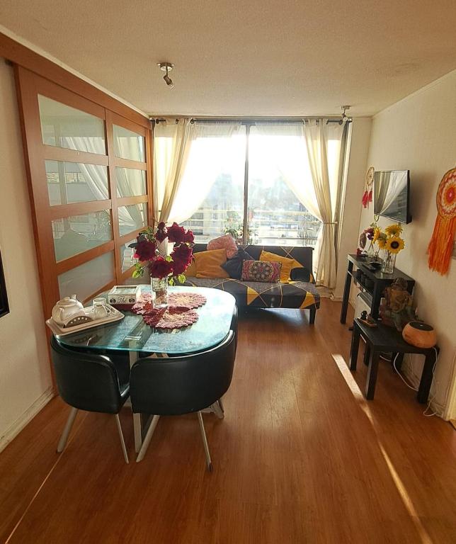 Posezení v ubytování Departamento de Verano 2026 cerca de la Playa con 2 Habitaciones