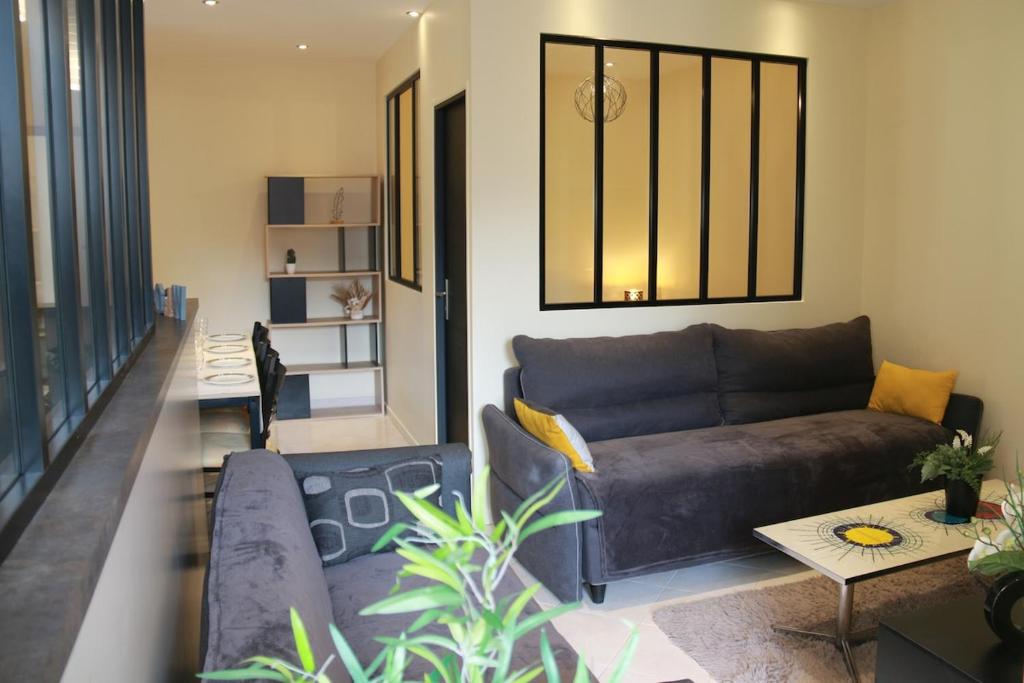 Posezení v ubytování La loge des Hermones