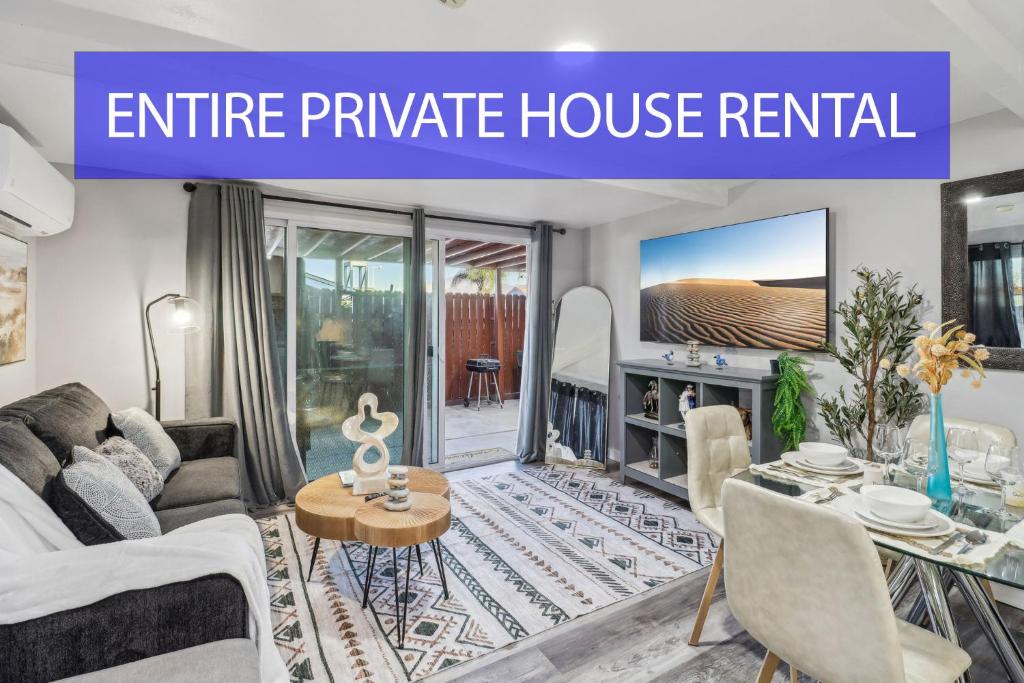 an entire private house rental in a living room at Entire Private Home with 2 Bedrooms 1 Bathroom, Gated Yard, Driveway Parking, Available Now in Spring Valley