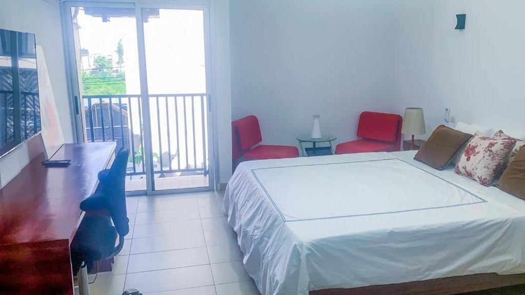 Krevet ili kreveti u jedinici u okviru objekta Studio meublé les Vallons