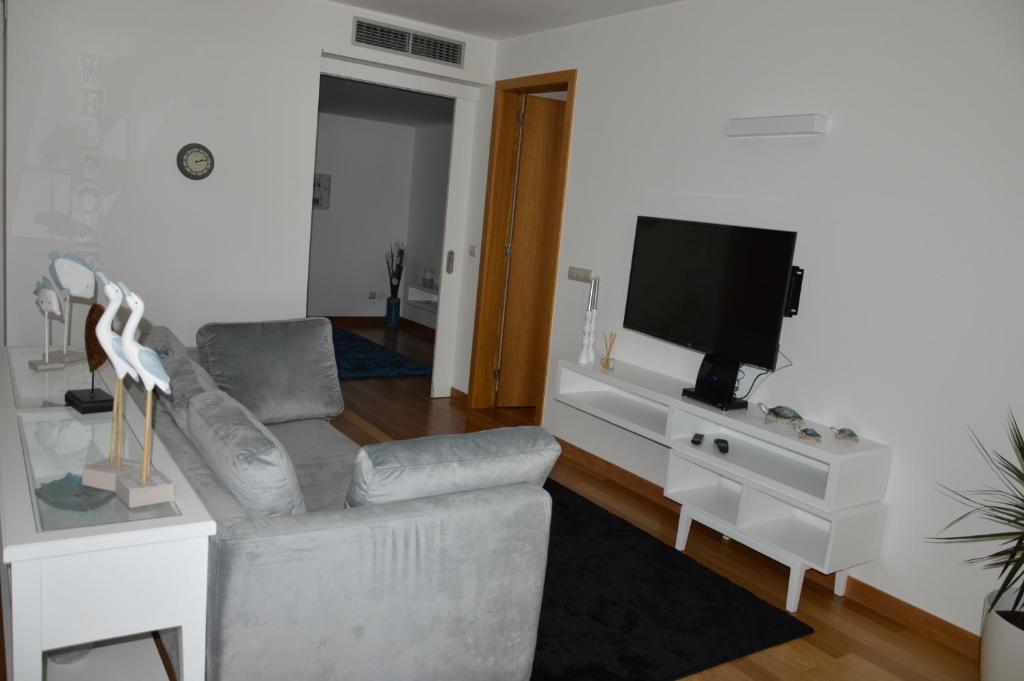 TV a/nebo společenská místnost v ubytování Peaceful Apartment