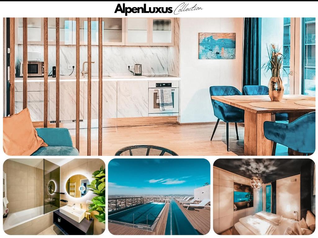 Kuchyň nebo kuchyňský kout v ubytování KAISER LODGE - AlpenLuxus Collection