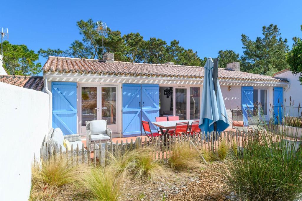 Bygningen som feriehuset ligger i