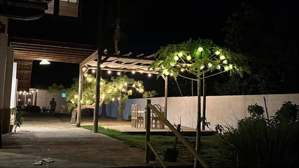 Casa na lagoa外面的花园