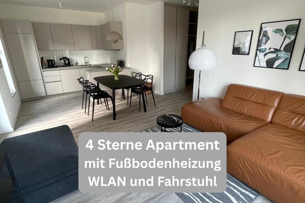 Posezení v ubytování Dock 07 - modernes 4 Sterne-Ferienapartment direkt am Hafen