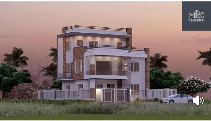 een weergave van een huis met een auto voor bij Shree Radha Bhavan in Heṭauḍā