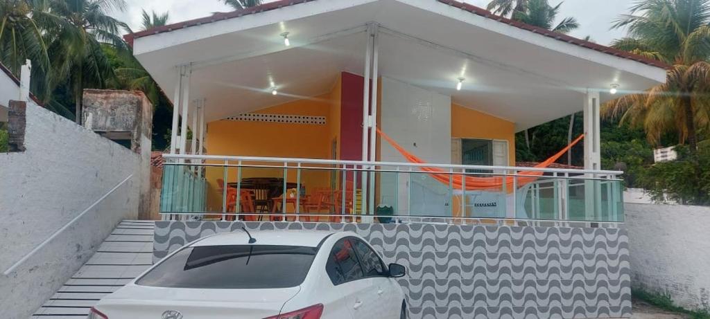 Bygningen som feriehuset ligger i