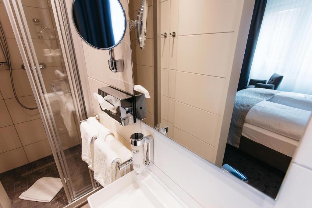 Koupelna v ubytování Hotel Sion