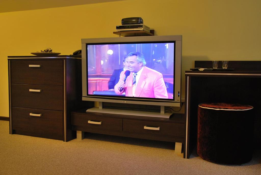 TV a/nebo společenská místnost v ubytování Penzión Kolibrík