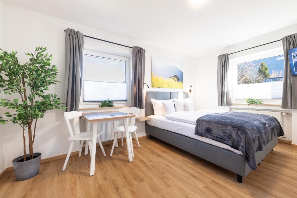 Postel nebo postele na pokoji v ubytování Heu22 Winterruhe