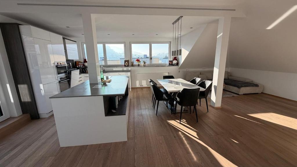 Køkken eller tekøkken på Ferienwohnung Moser