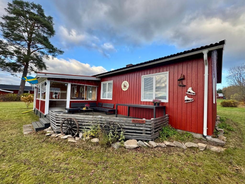 Bygningen som feriehuset ligger i