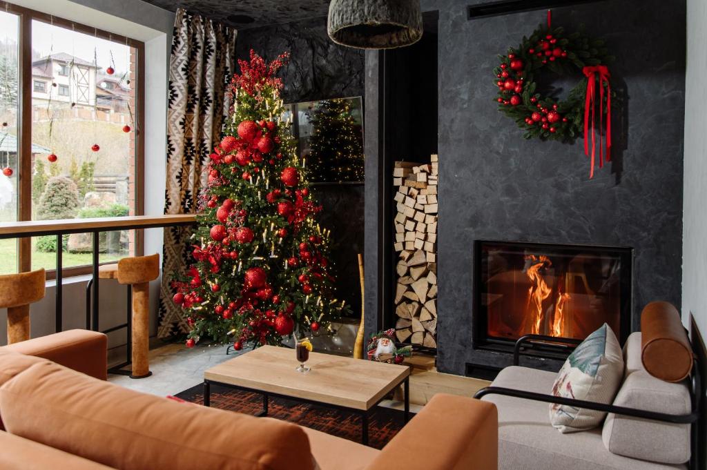 Posezení v ubytování Вілла Медова