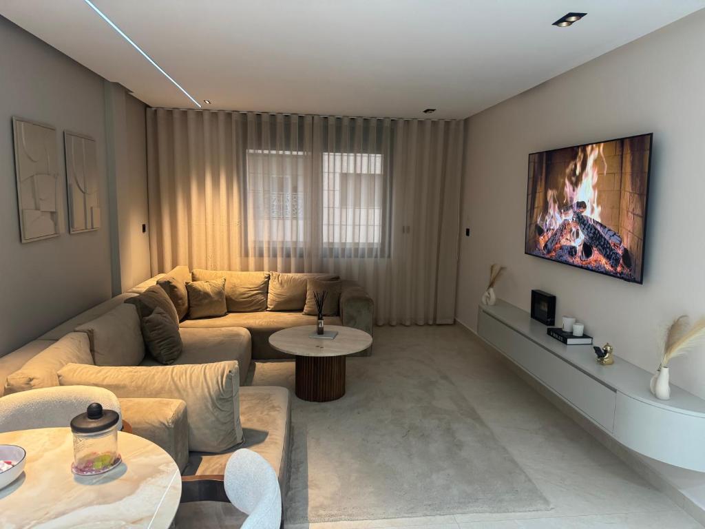 Et opholdsområde på Luxe Appartement Haut Standing Nador Lagoon Rif